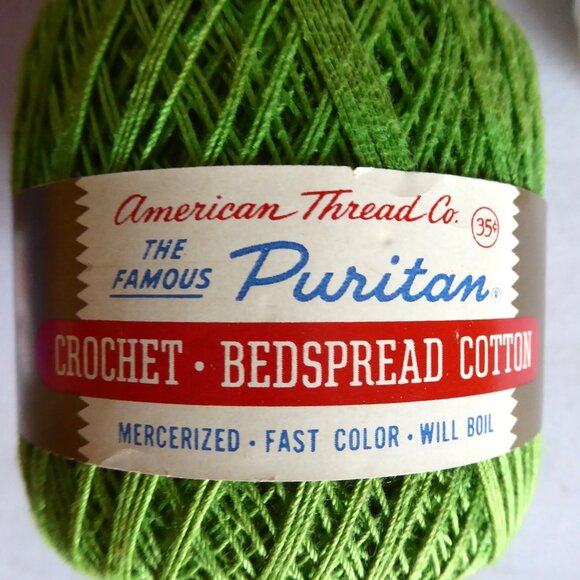NEW VINTAGE COTTON CROCHET BEDSPREAD THREAD SPOOLS LOT OF 6 - Picture 8 of 12